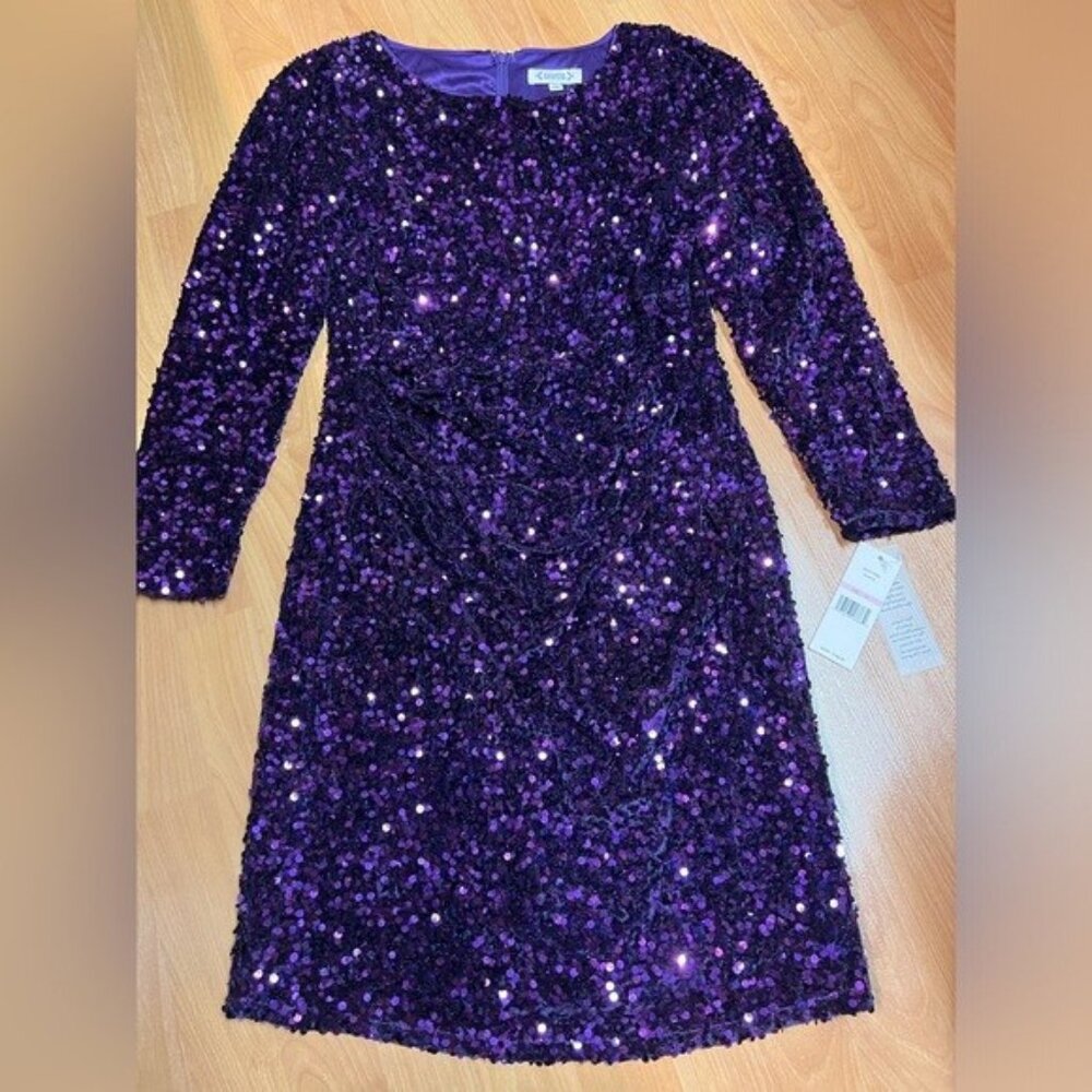 Nanette Lepore Sequins Long Sleeve Midi Dress (US 10)